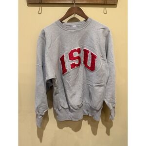 Vintage Champion‎ ISU Sweatshirt Grey Size Large